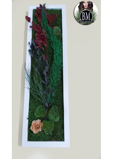 Quadro Vegetale Stabilizzato Mod. Cornice Free (40x140cm)