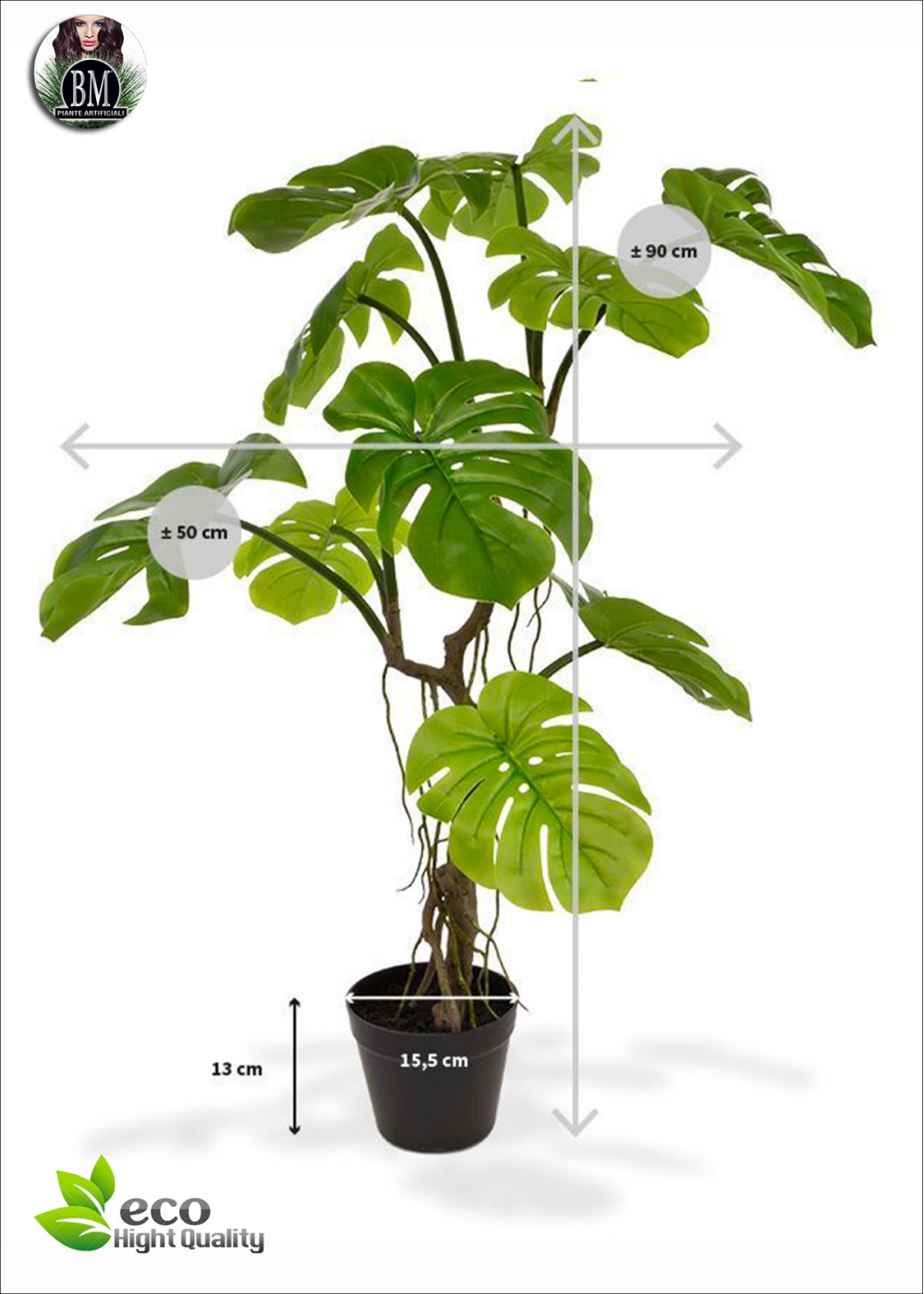 Monstera Artificiale H.90cm