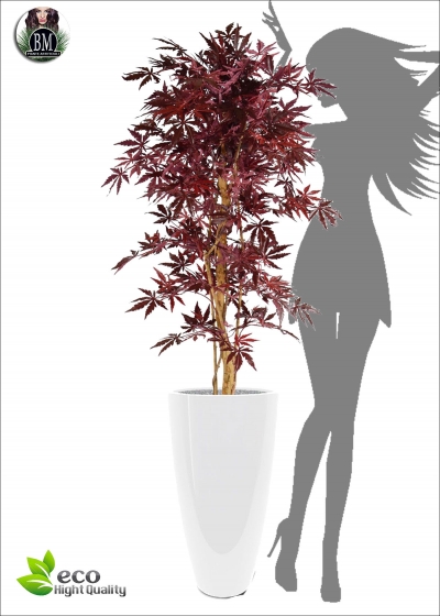 Pianta artificiale di ficus elastica 145 cm con 45 foglie in vaso