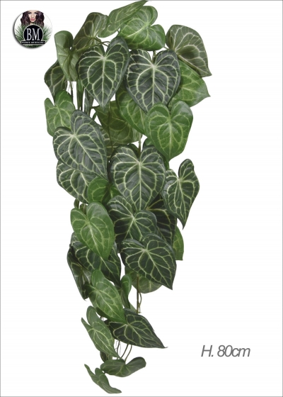 ANTHURIUM CLARINERVIUM Bush Verde Artificiale H.80cm