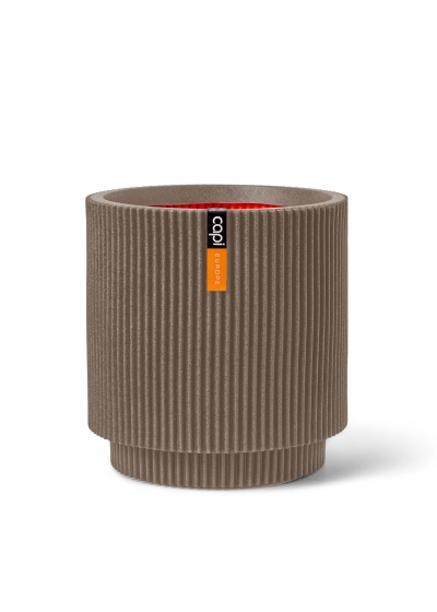 Vaso cylinder Groove NL 44x46 Taupe caldo