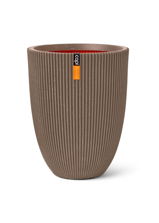 Vaso elegant low Groove NL 46x58 Taupe caldo