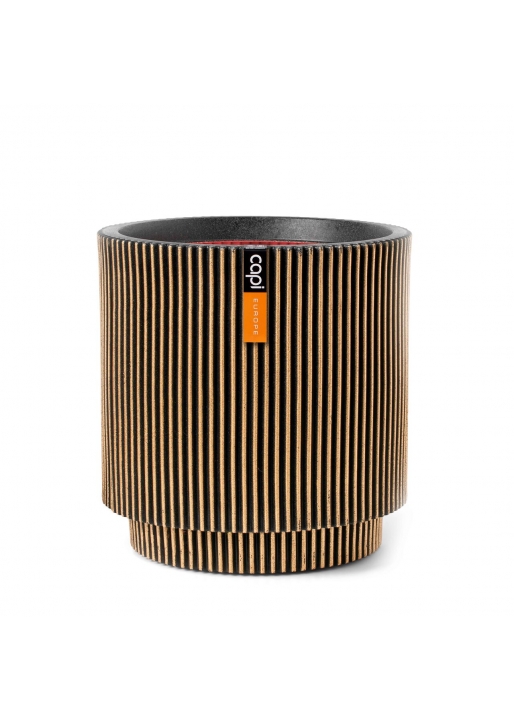 Vaso cylinder Groove NL 36x38 Oro nero