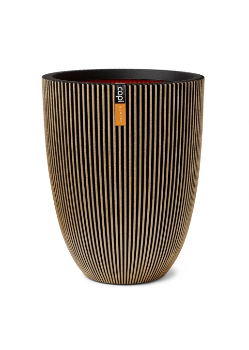 Vaso elegant low Groove NL 46x58 Oro nero