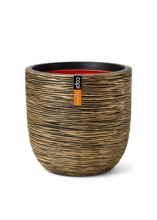 Vaso ball Rib NL 54x52 Oro nero